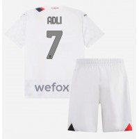 AC Milan Yacine Adli #7 Bortedraktsett Barn 2023-24 Kortermet (+ Korte bukser)